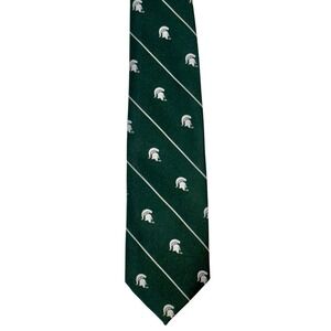 Green Spartan Motif Men's Tie